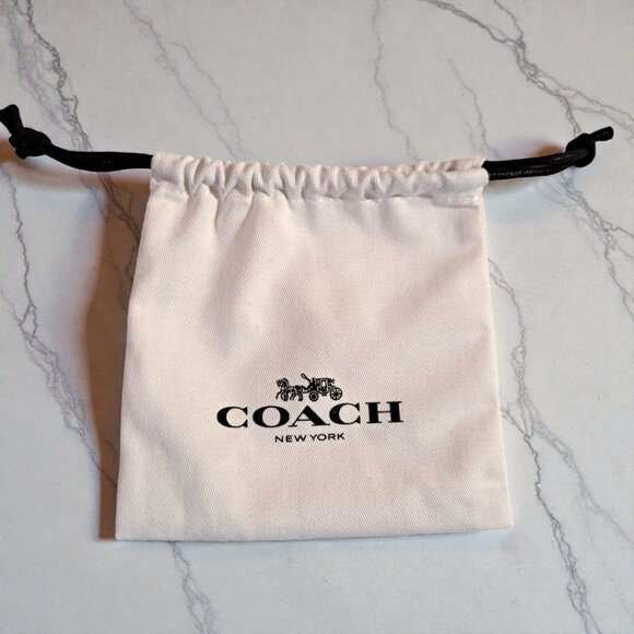 Coach Signature Enamel Huggie Earrings in Silver & Pink NWT - Picture 11 of 14